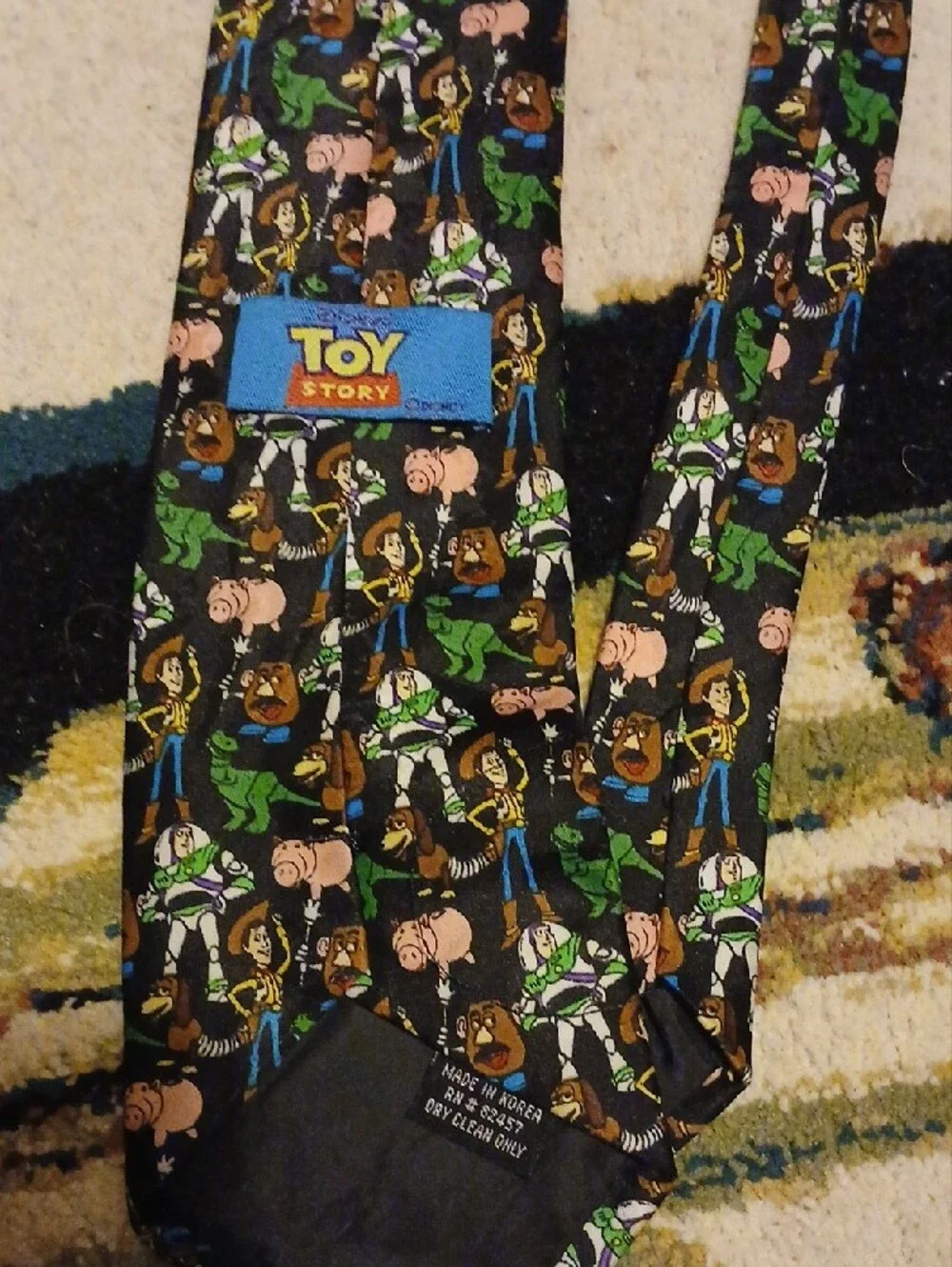 Toy Story Character Print Black Tie